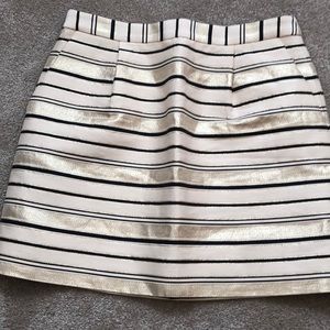 J.Crew Gold and Black Metallic Skirt